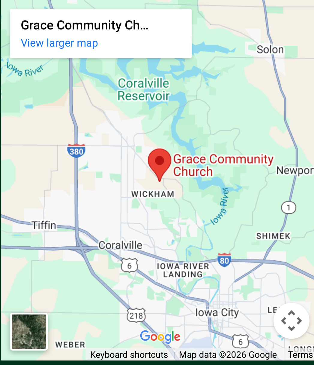 Camp Location - Grace Community Church - 2707 S Dubuque St, North Liberty, IA 52317