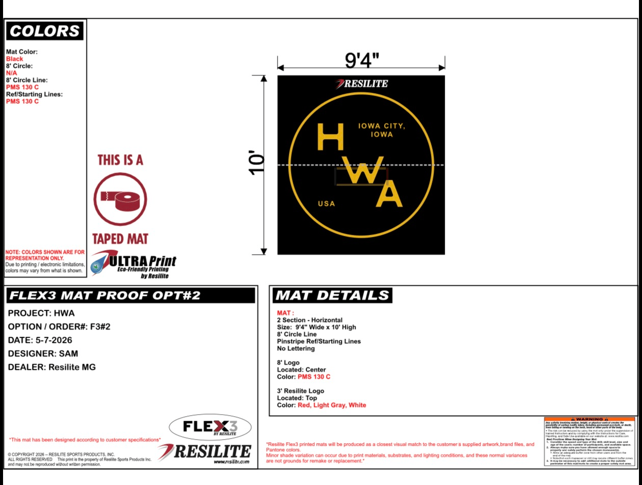 Resilite HWA black mat design